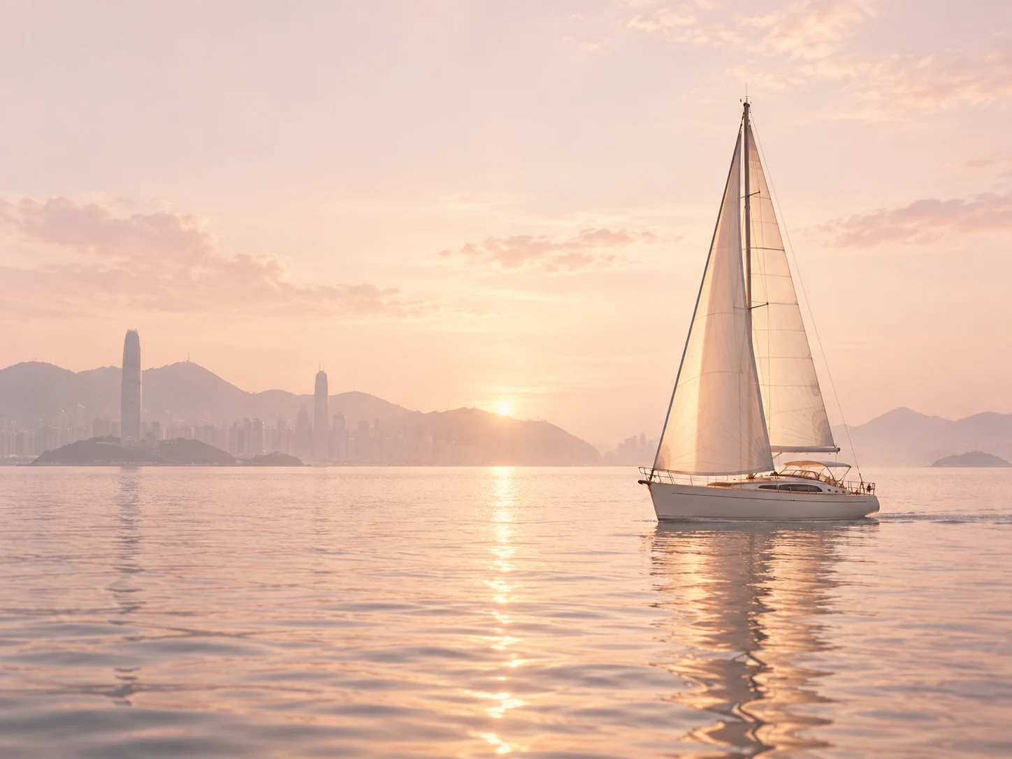 Sailboat at sunrise