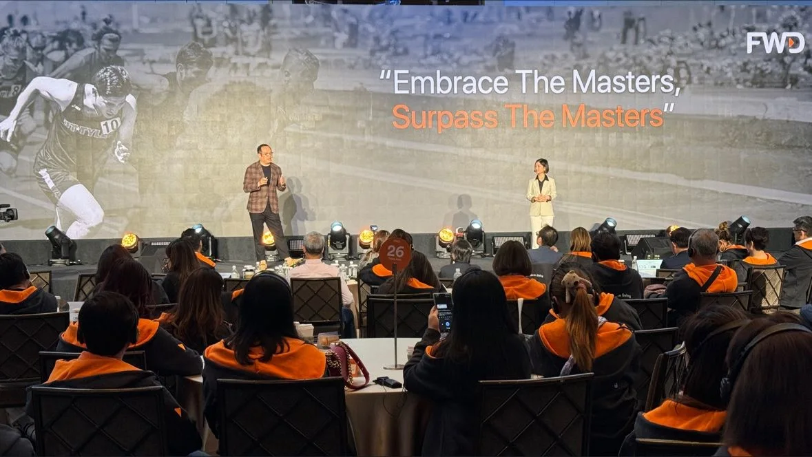 Jessie Chiu speaking at the FWD Group Elite Summit in Taipei