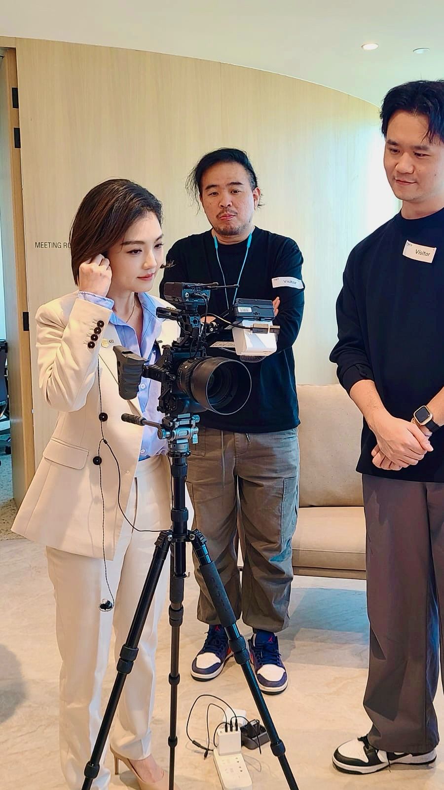 Jessie Chiu on set during production of an FWD campaign