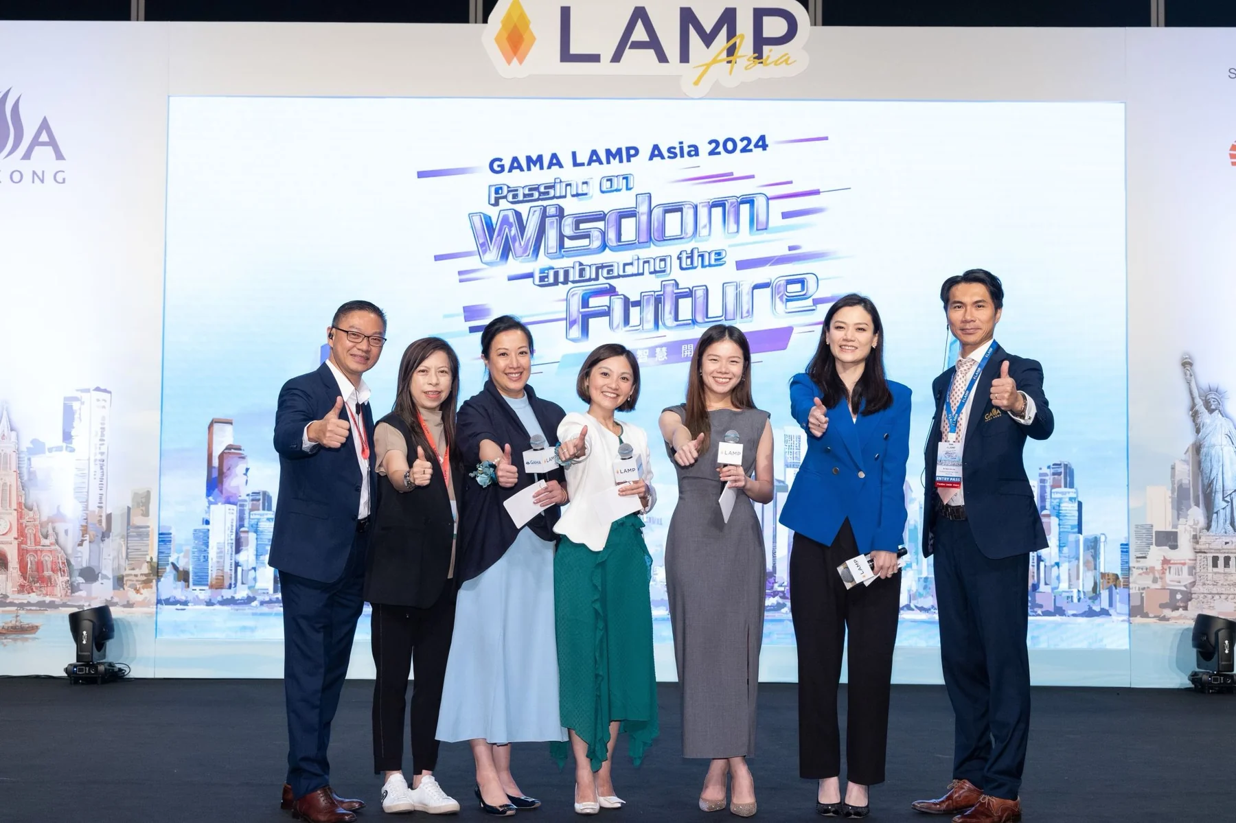Jessie Chiu with fellow hosts at GAMA LAMP Asia 2024